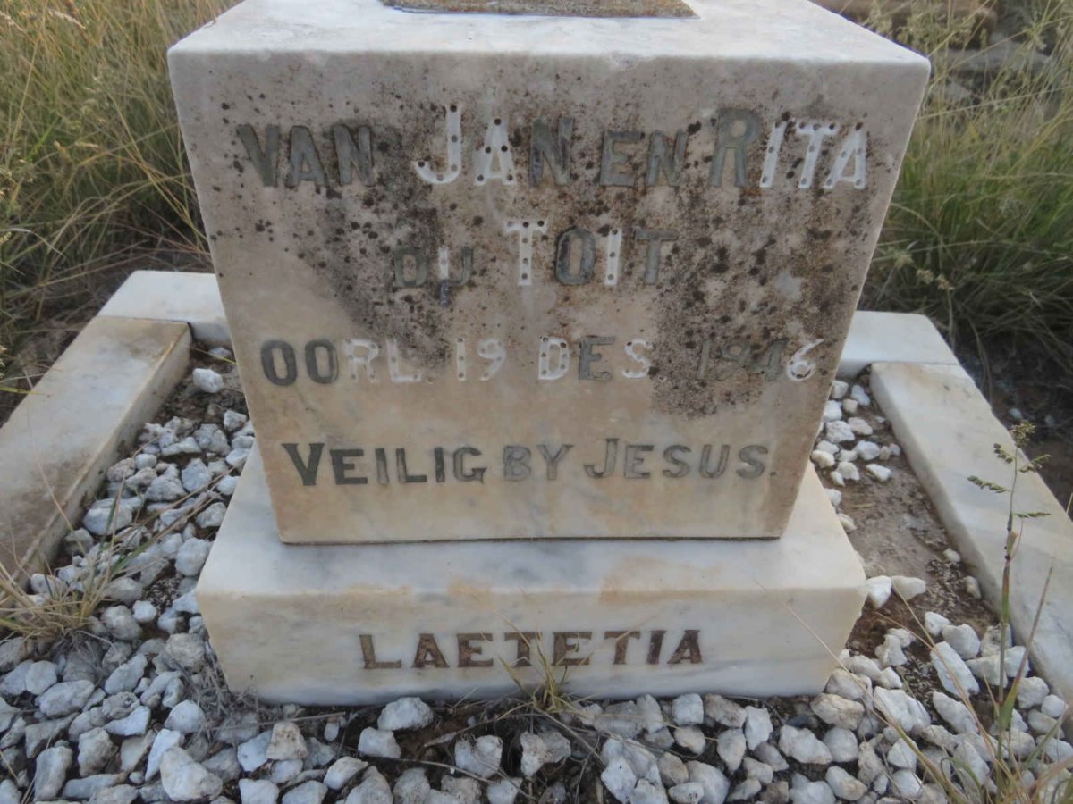 TOIT Laetetia, du  -1946