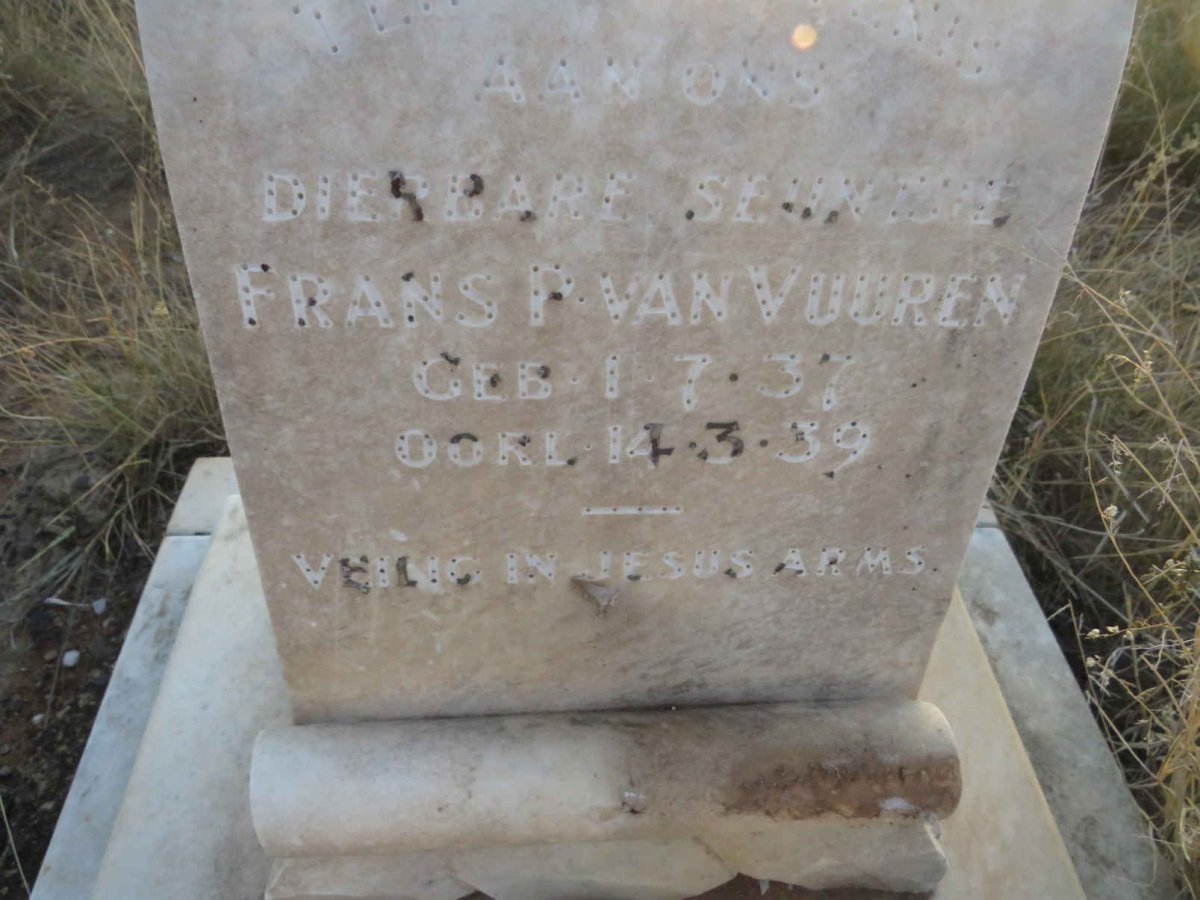 VUUREN Frans P., van 1937-1939