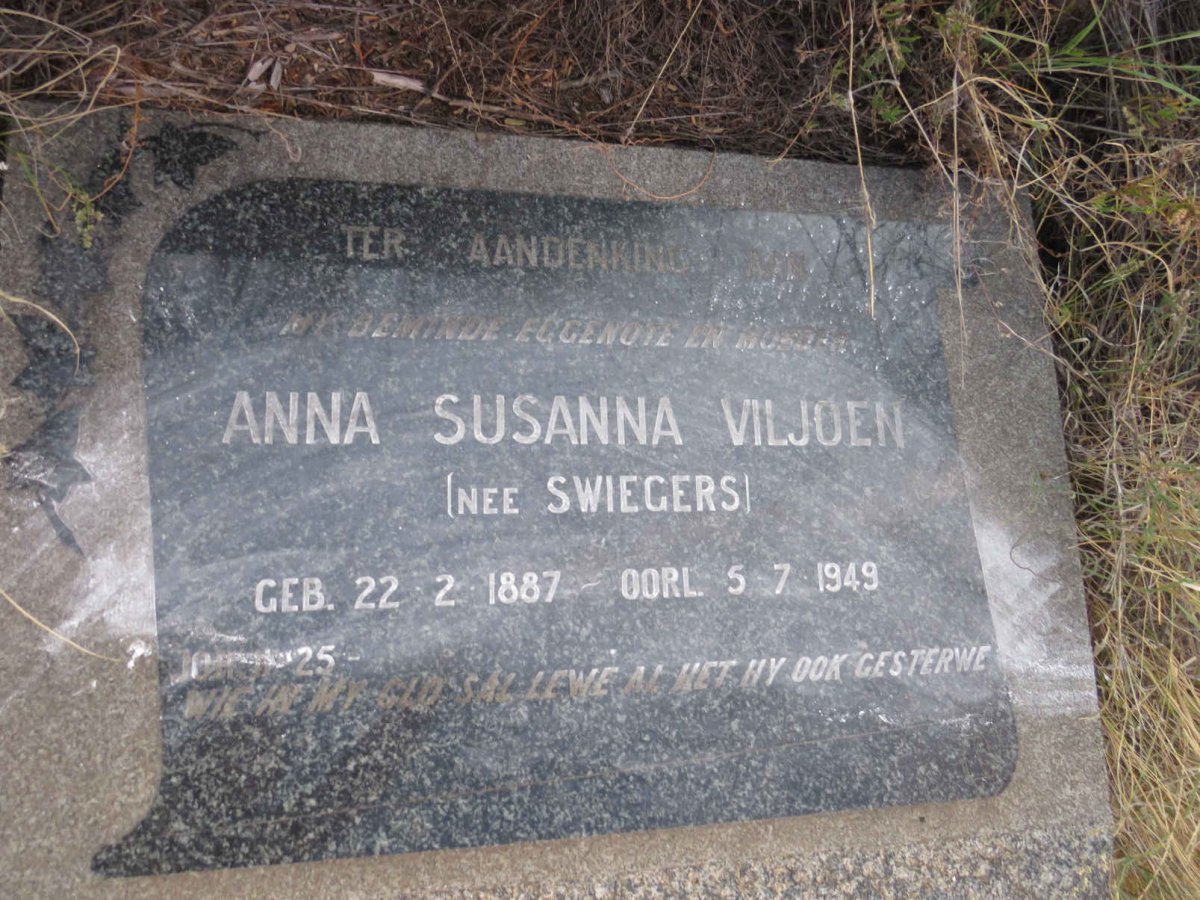 VILJOEN Anna Susanna nee SWIEGERS 1887-1949