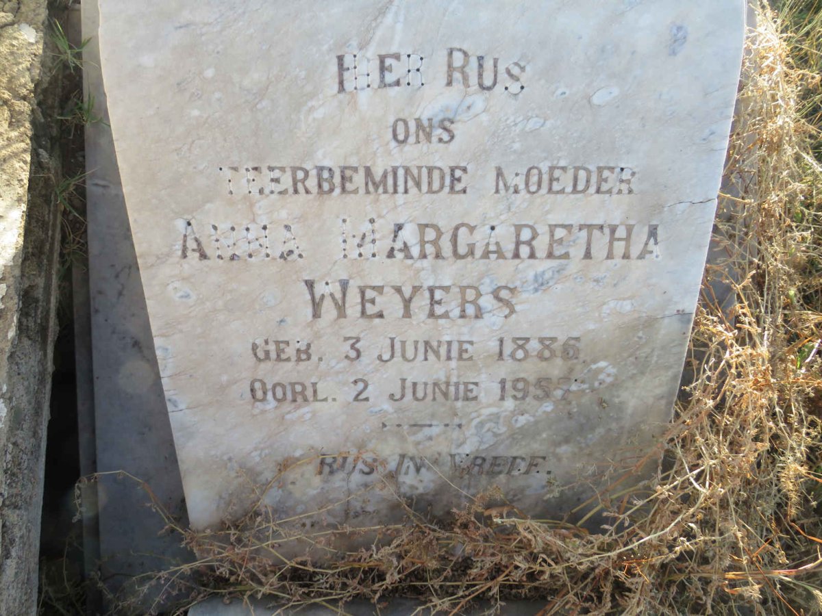 WEYERS Anna Margaretha 1886-195?
