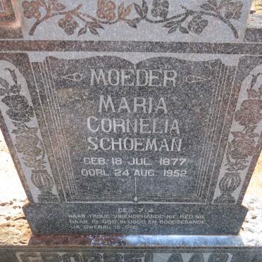 SCHOEMAN Maria Cornelia,GROBBELAAR 1877-1952 