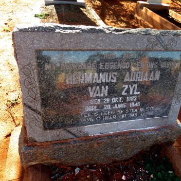 ZYL Hermanus Adriaan, van 1883-1946