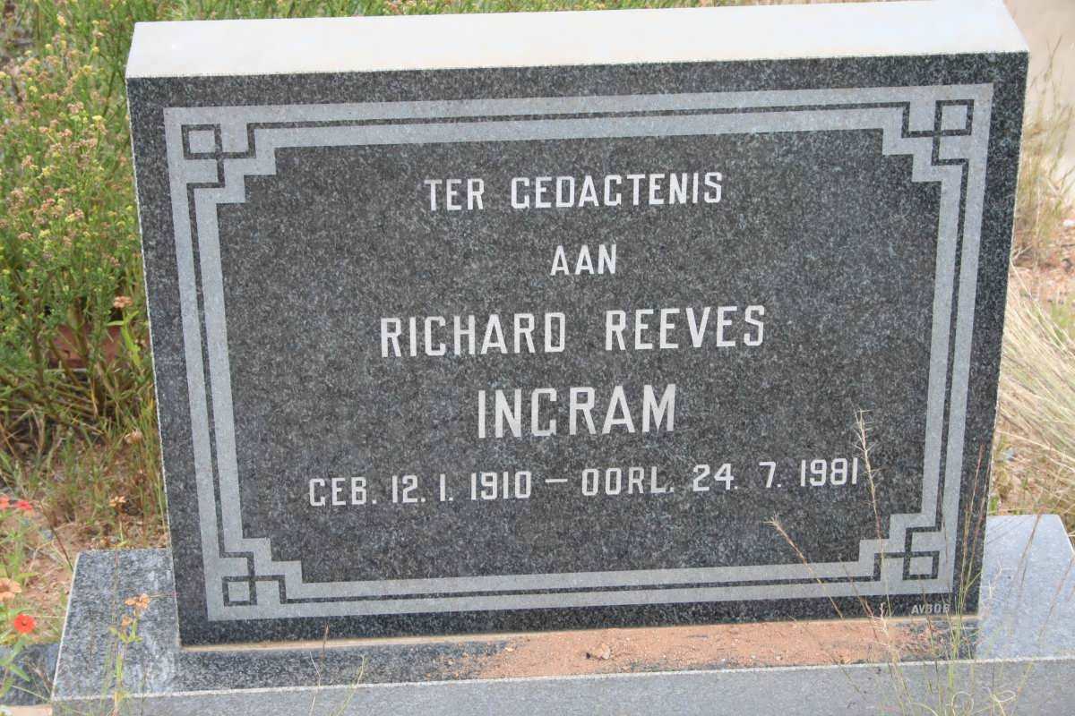 INGRAM Richard Reeves 1910-1981