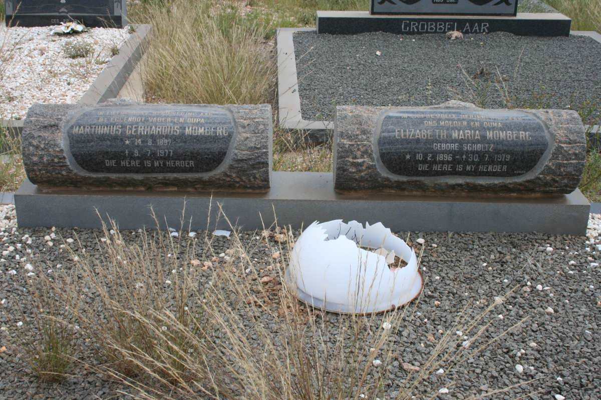 MOMBERG Marthinus Gerhardus 1897-1977 &amp; Elizabeth Maria SCHOLTZ 1896-1979