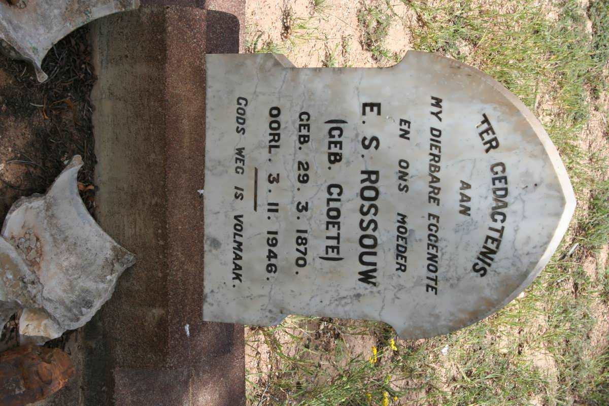 ROSSOUW E.S. nee CLOETE 1870-1946