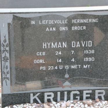 KRUGER Hyman David 1938-1990