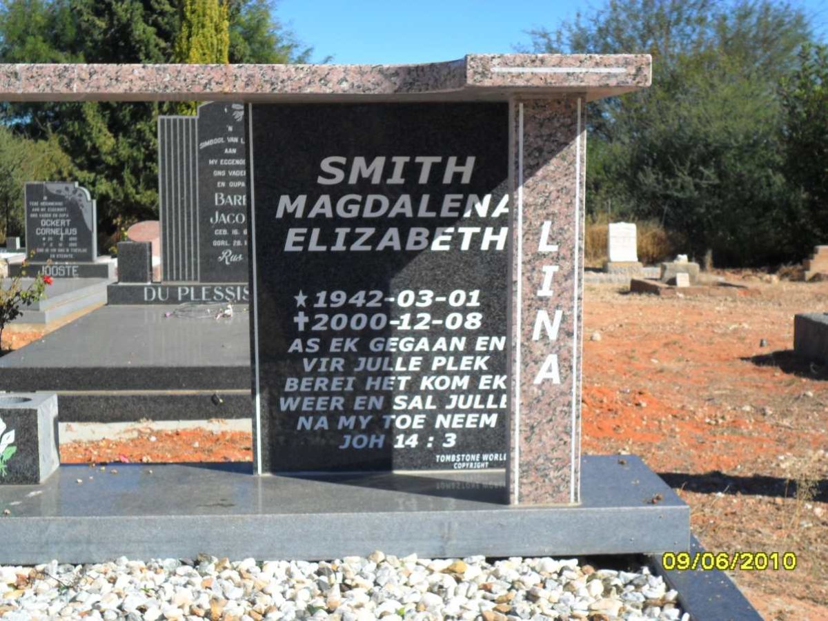 SMITH Magdalena Elizabeth 1942-2000