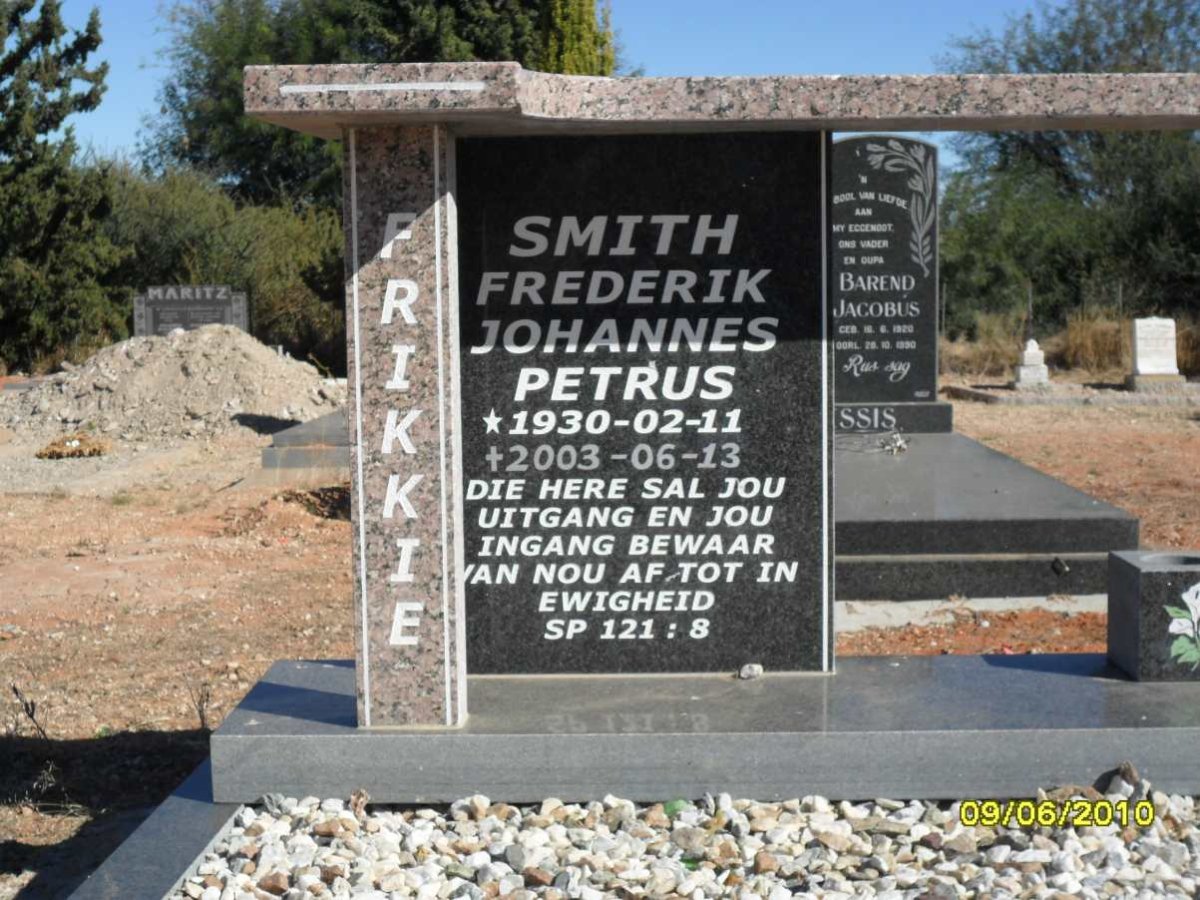 SMITH Frederik Johannes Petrus 1930-2003