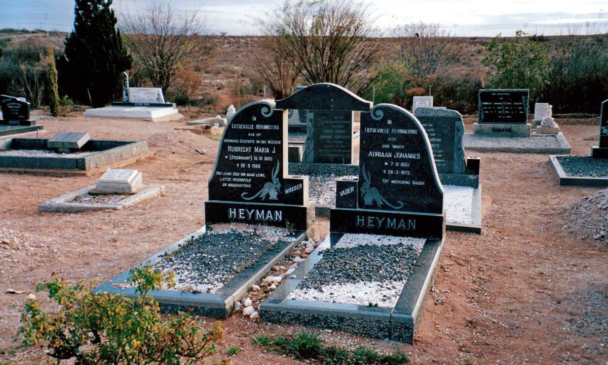 HEYMAN Adriaan Johannes 1899-1972 &amp; Huibrecht Maria J. STEENKAMP 1885-1966