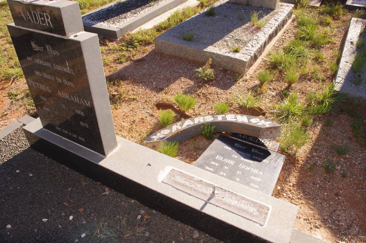 KARSTEN Petrus Abraham 1906-1975 &amp; Elsie Sophia 1902-1981