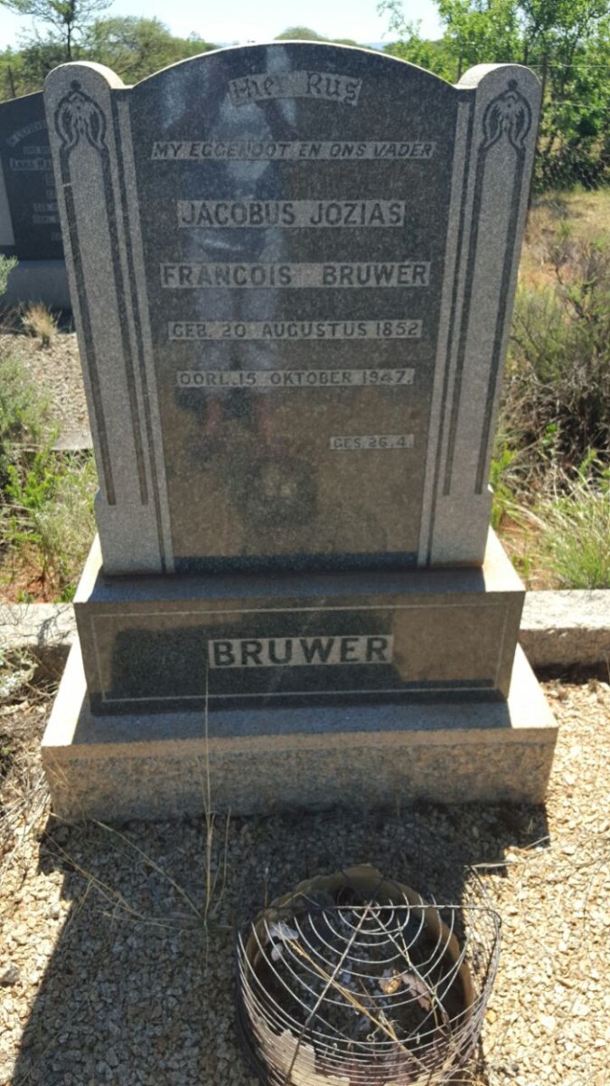 BRUWER Jacobus Jozias Francois 1852-1947