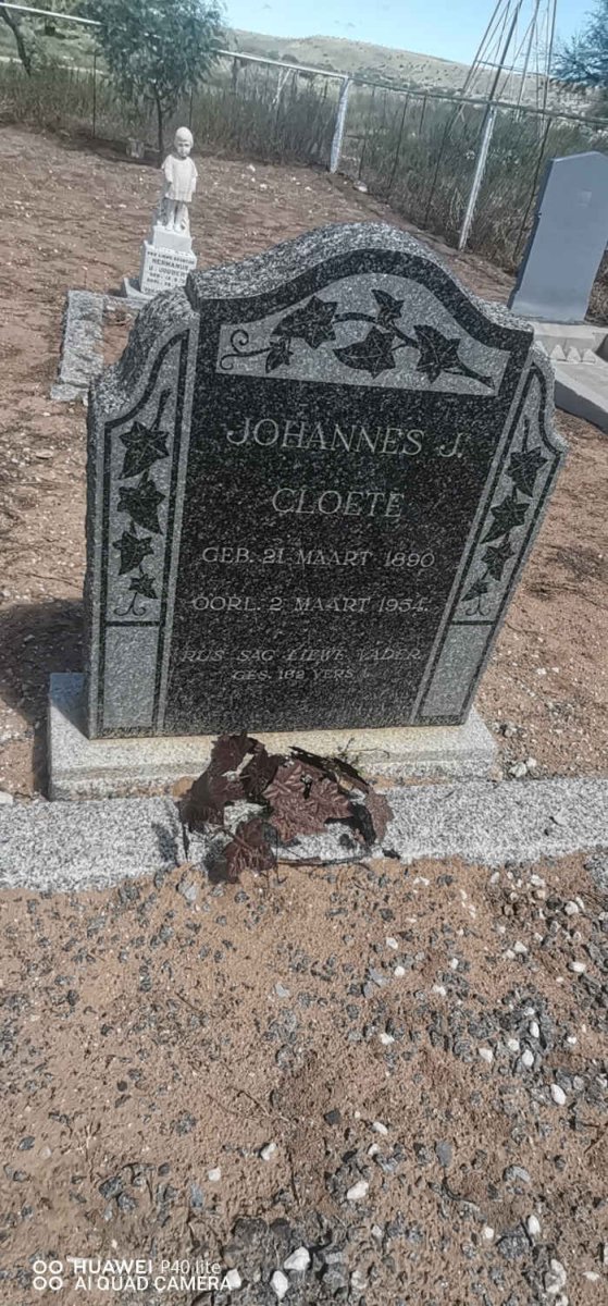 CLOETE Johannes J. 1890-1954