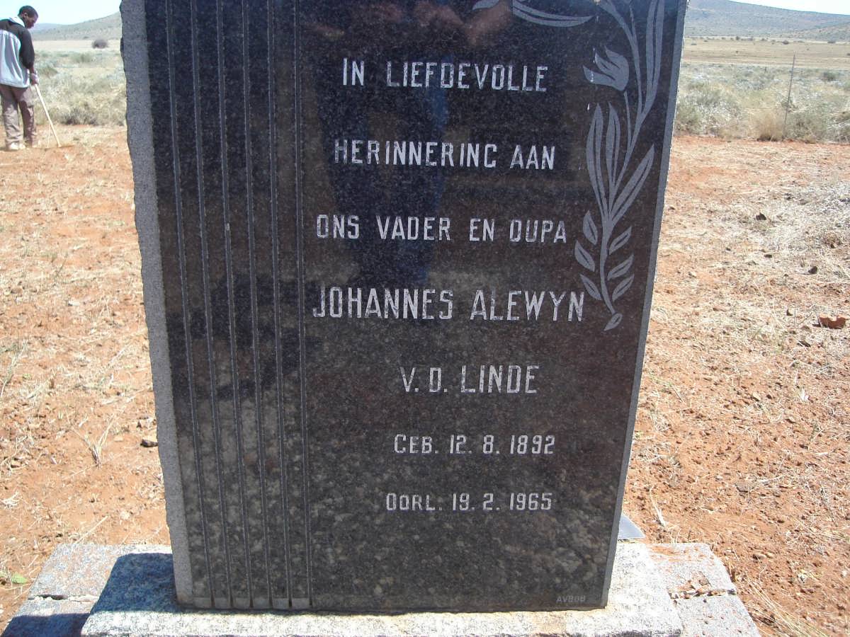 LINDE Johannes Alewyn, v.d. 1892-1965