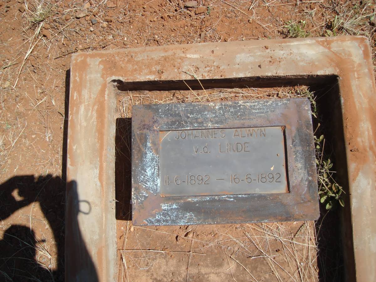 LINDE Johannes Alwyn, v.d. 1892-1892