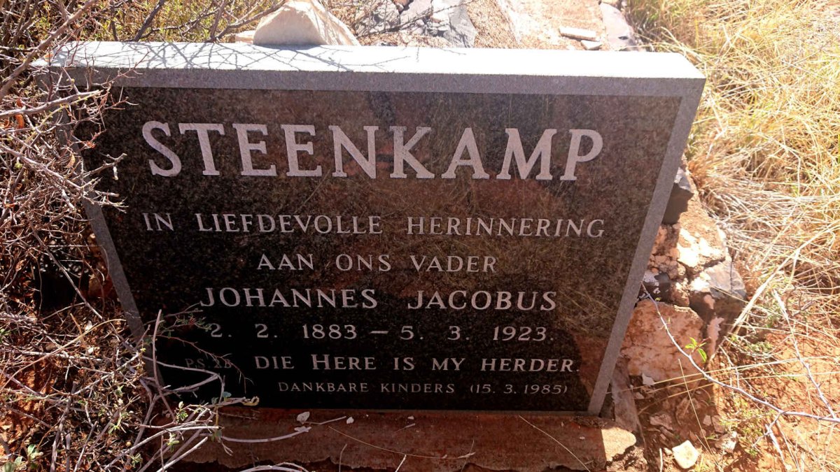 STEENKAMP Johannes Jacobus 1883-1923