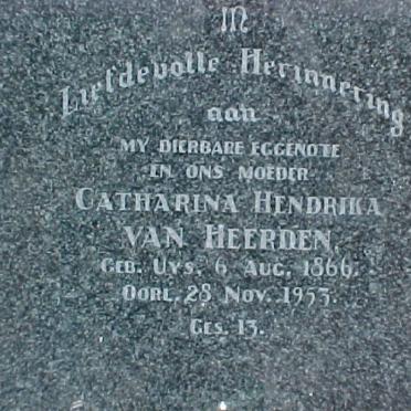 HEERDEN Catharina Hendrika, van nee UYS 1866-1953
