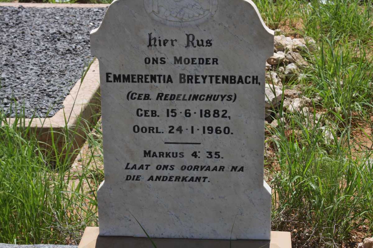 BREYTENBACH Emmerentia nee REDELINGHUYS 1882-1960