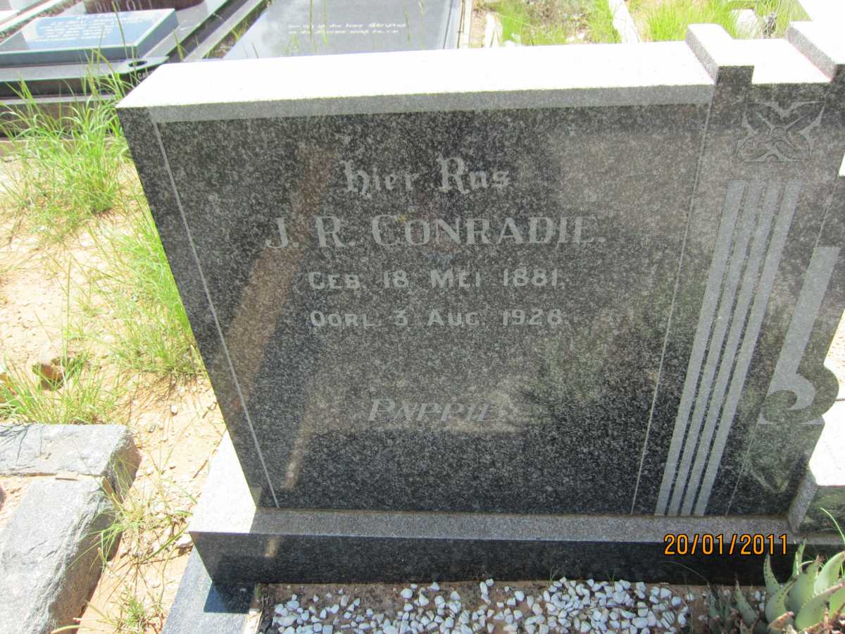 CONRADIE J.R. 1881-1928