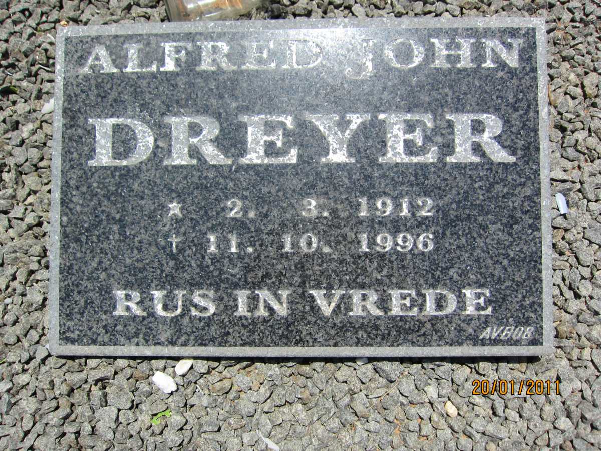 DREYER Alfred John 1912-1996
