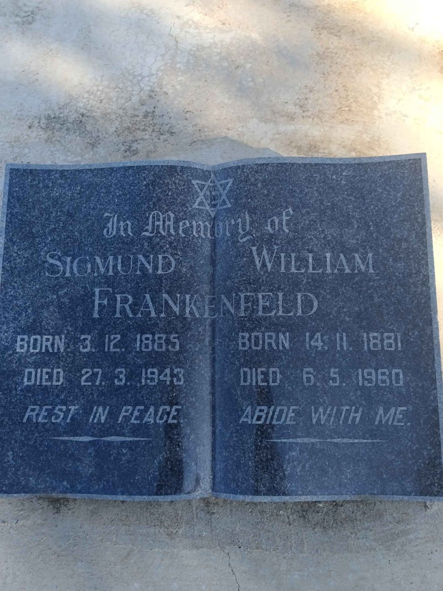 FRANKENFELD William 1881-1960 & Sigmund 1885-1943