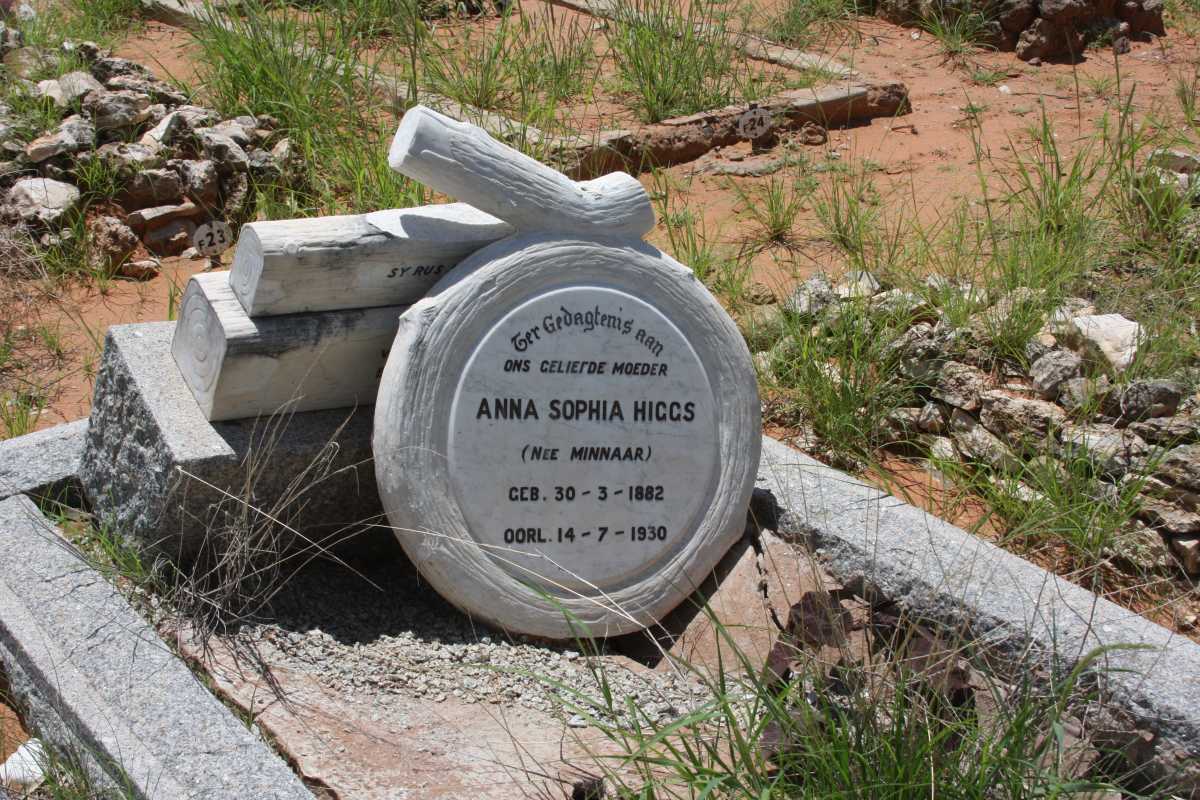 HIGGS Anna Sophia nee MINNAAR 1882-1930