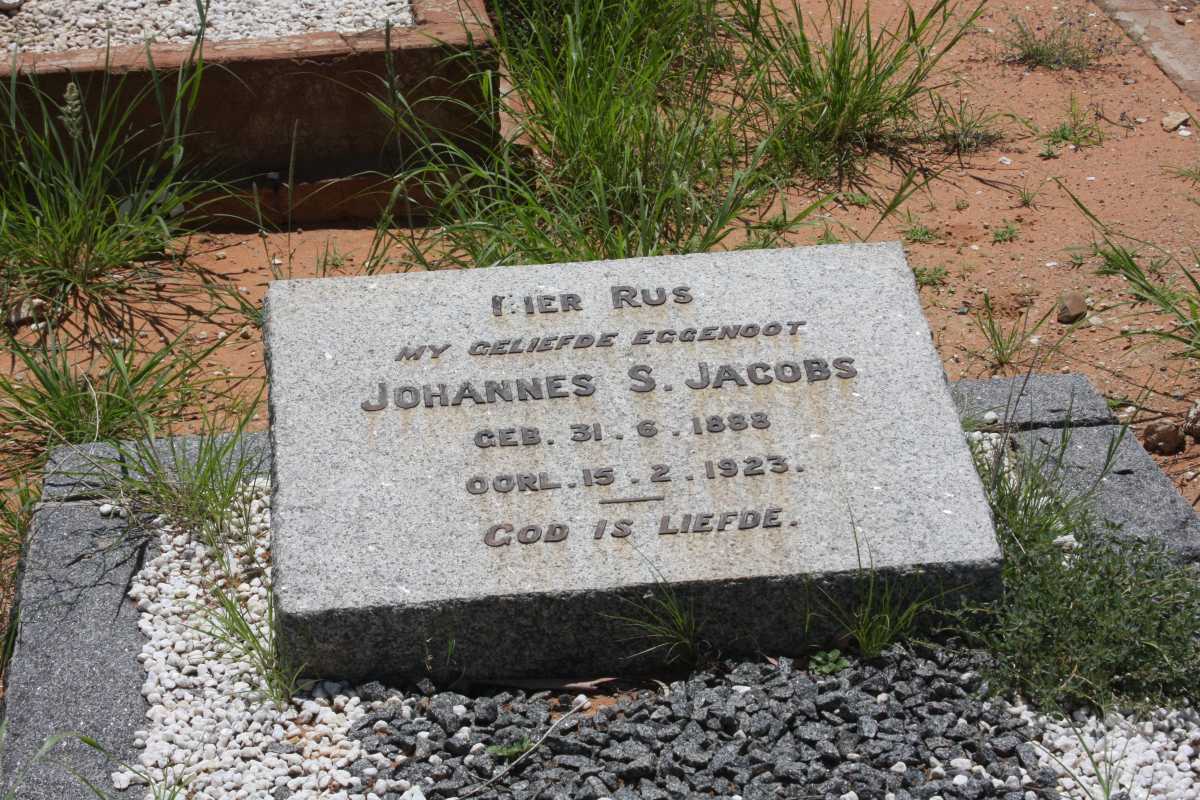 JACOBS Johannes S. 1888-1923