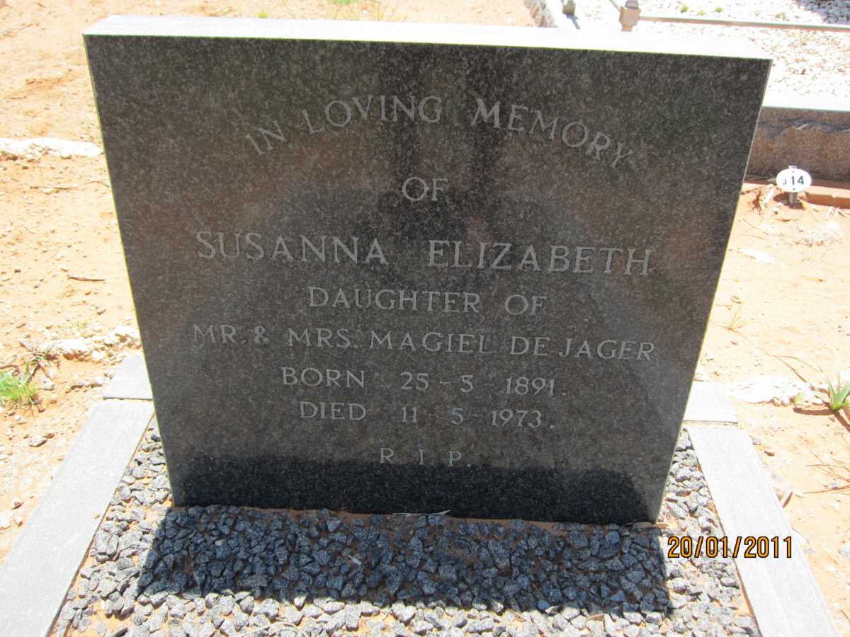 JAGER Anna Susanna, de 1891-1973