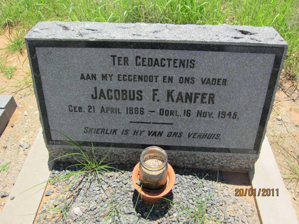 KANFER Jacobus F. 1886-1945