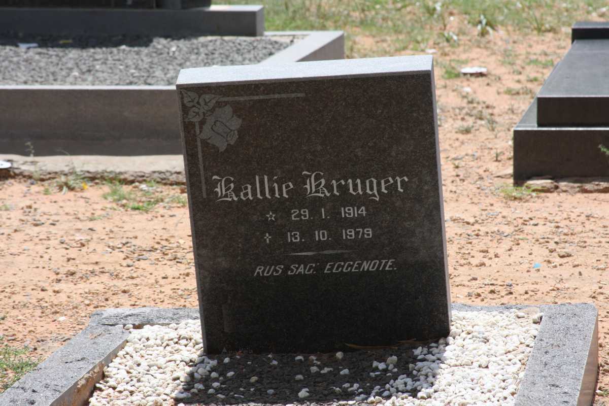 KRUGER Kallie 1914-1979