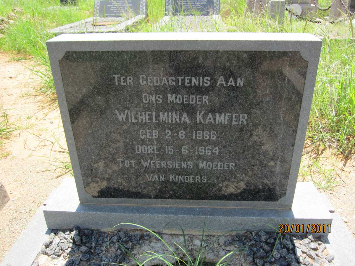 KAMFER Wilhelmina 1886-1964