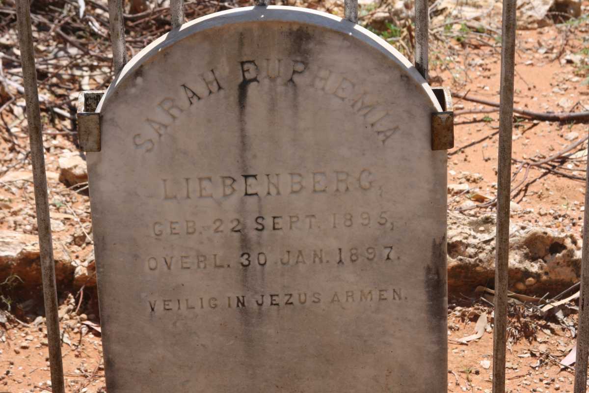 LIEBENBERG Sara Euphemia 1895-1897