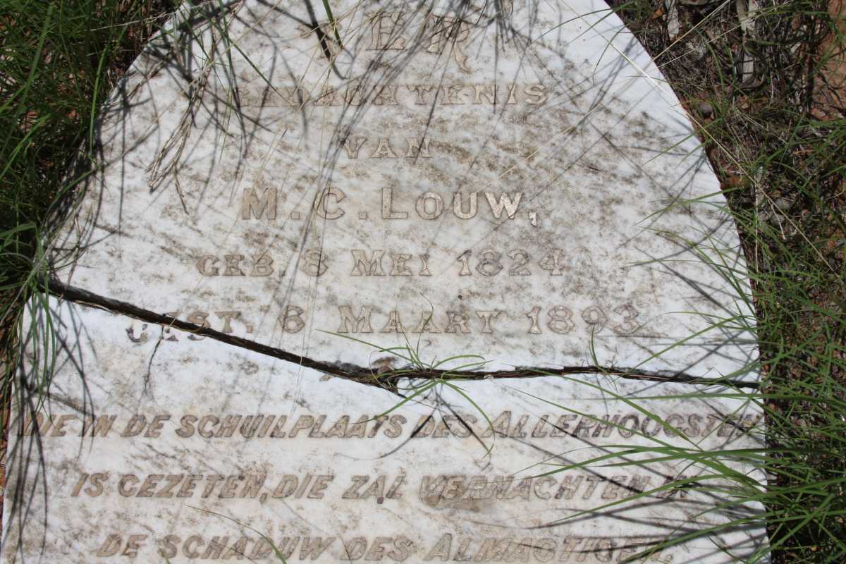 LOUW M.C. 1824-1893