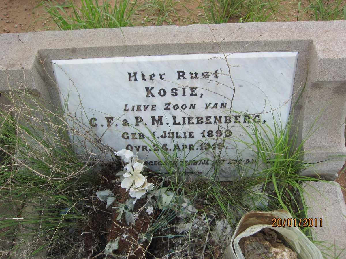 LIEBENBERG Kosie 1899-1919