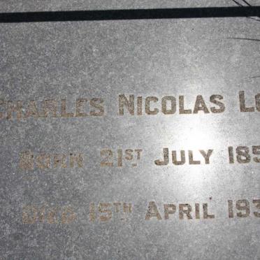 LOUW Charles Nicolas 1853-1944 &amp; Martha Johanna DU TOIT 1853-1941 