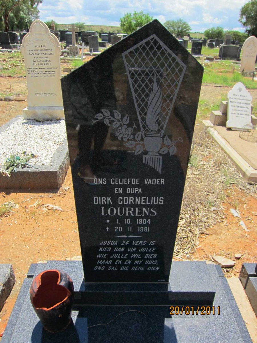 LOURENS Dirk Cornelius 1904-1981