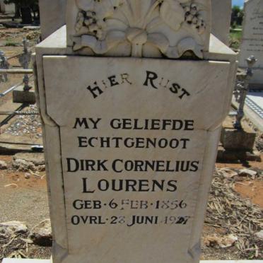 LOURENS Dirk Cornelius 1856-1927