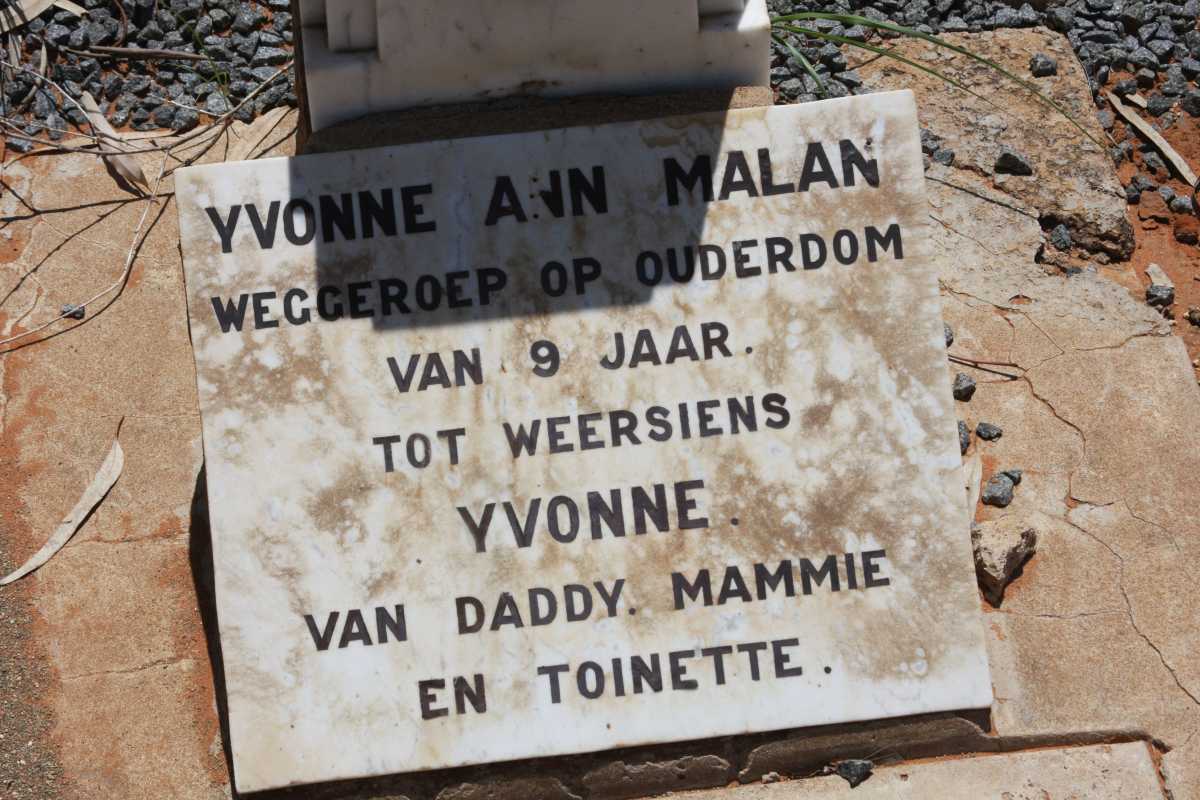 MALAN Yvonne Ann