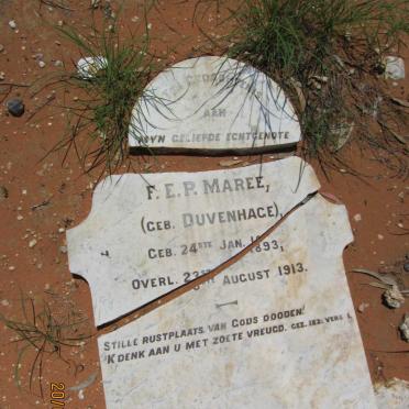 MAREE F.E.P. nee DUVENHAGE 1893-1913