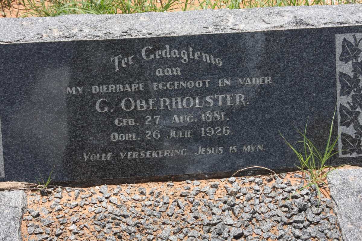 OBERHOLSTER G. 1881-1926
