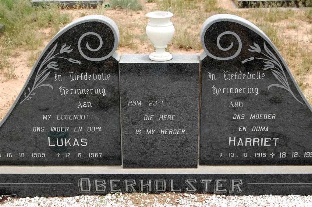 OBERHOLSTER Lukas 1909-1987 &amp; Harriet 1915-199?