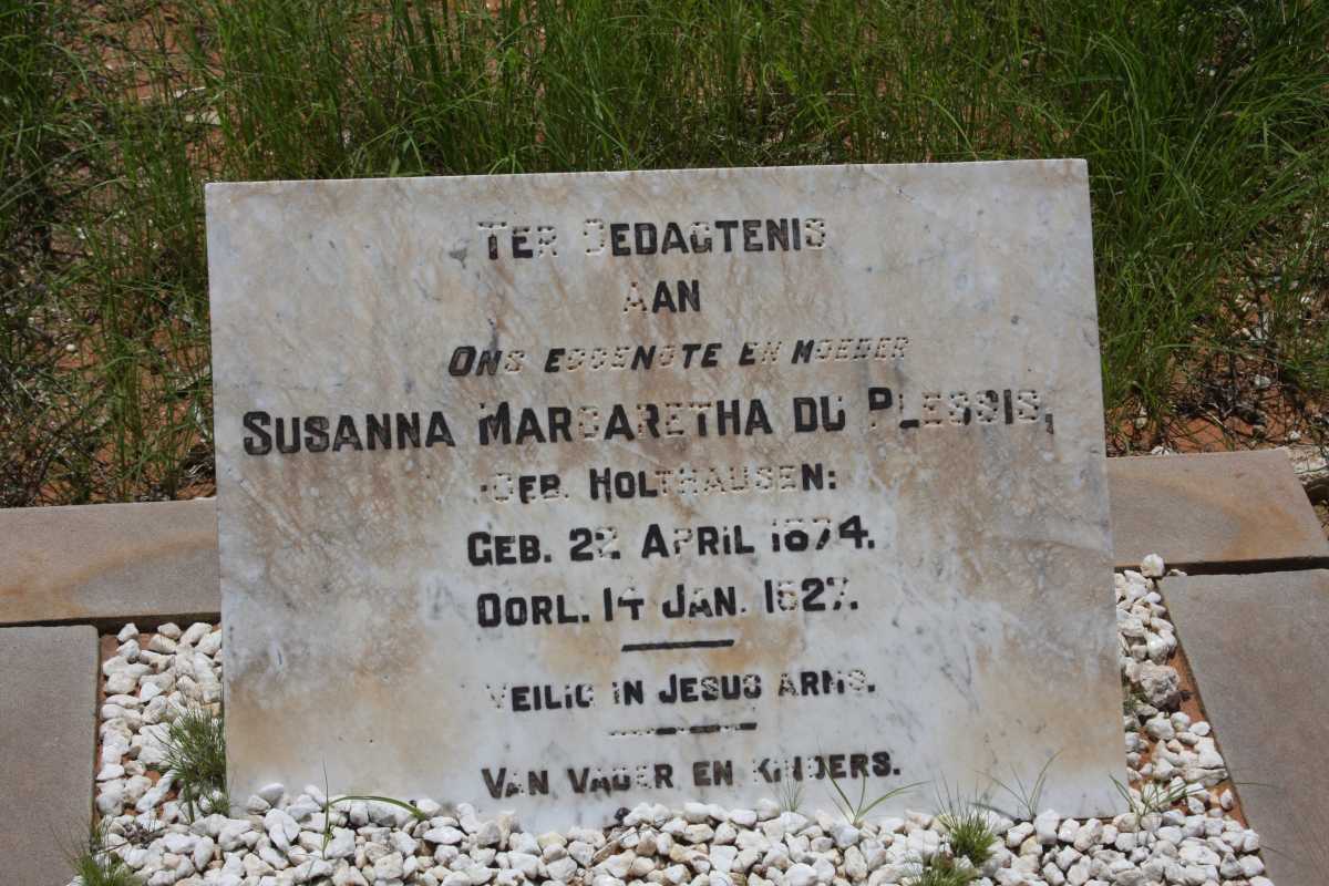 PLESSIS Susanna Margaretha, du nee HOLTHAUSEN 1874-1927