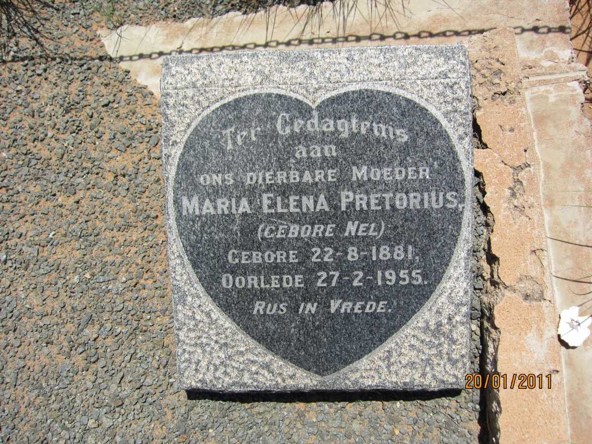 PRETORIUS Maria Elena 1881-1955