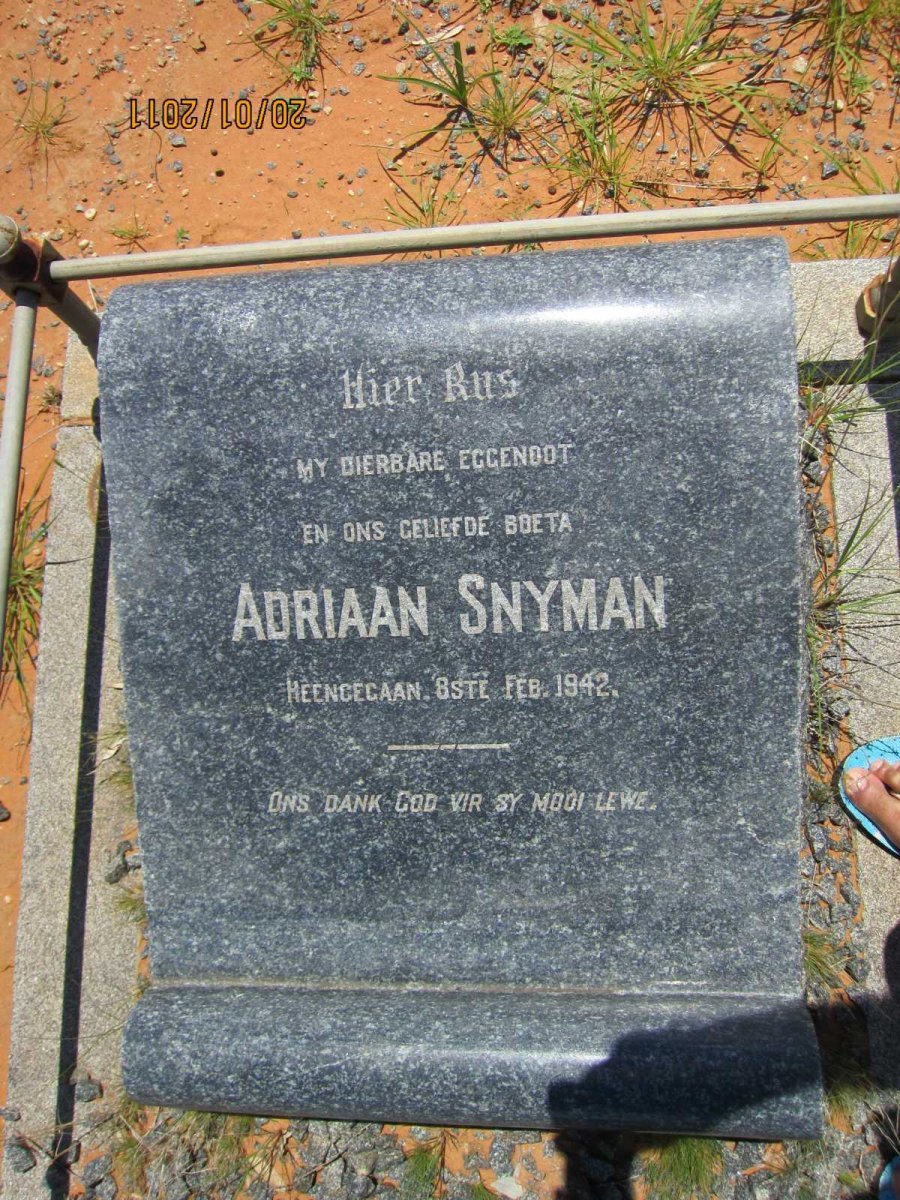 SNYMAN Adriaan -1942
