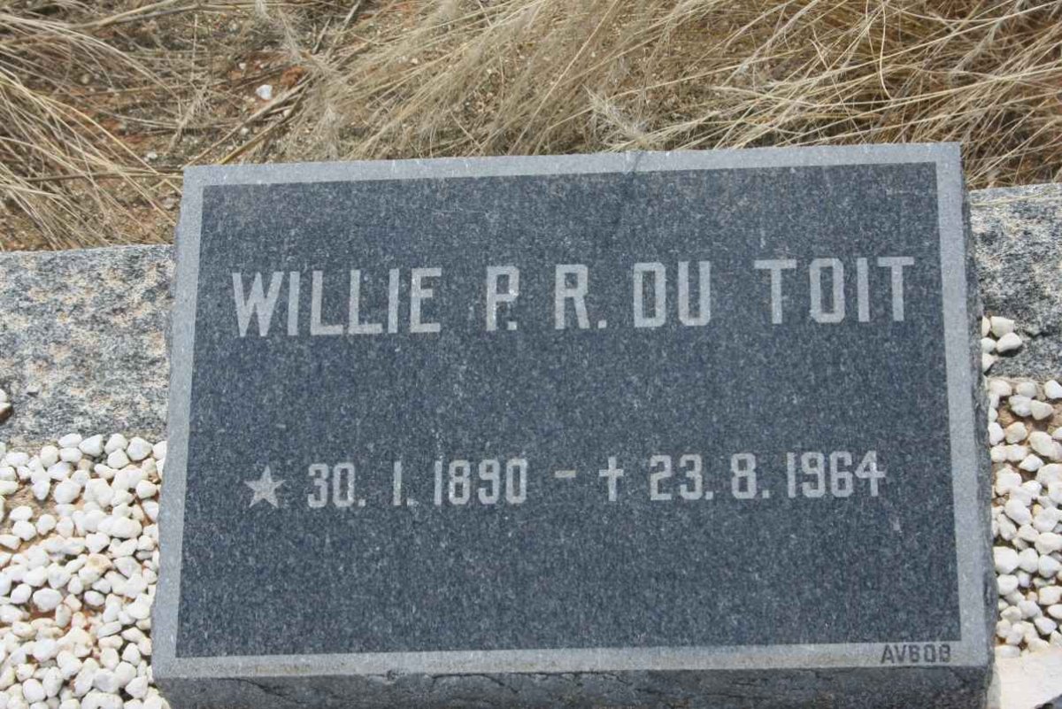 TOIT Willie P.R., du 1890-1964