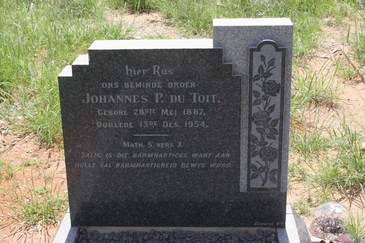 TOIT Johannes P., du 1887-1954