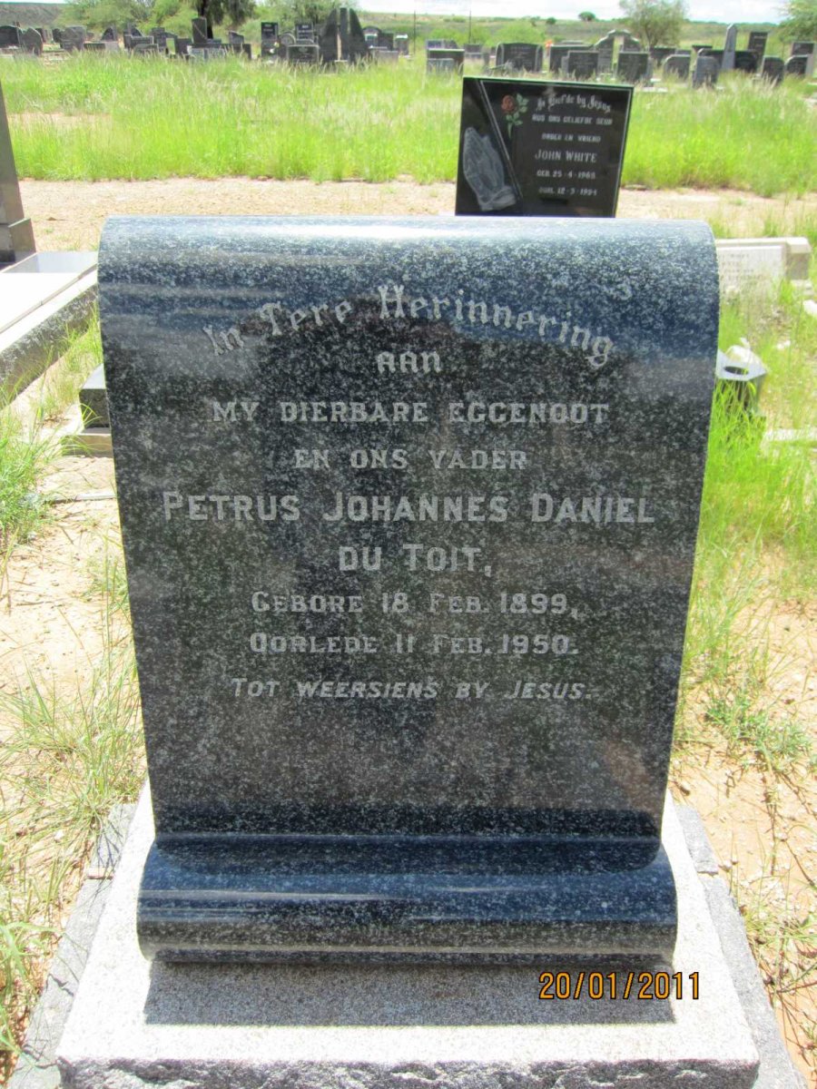 TOIT Petrus Johannes Daniel, du 1899-1950