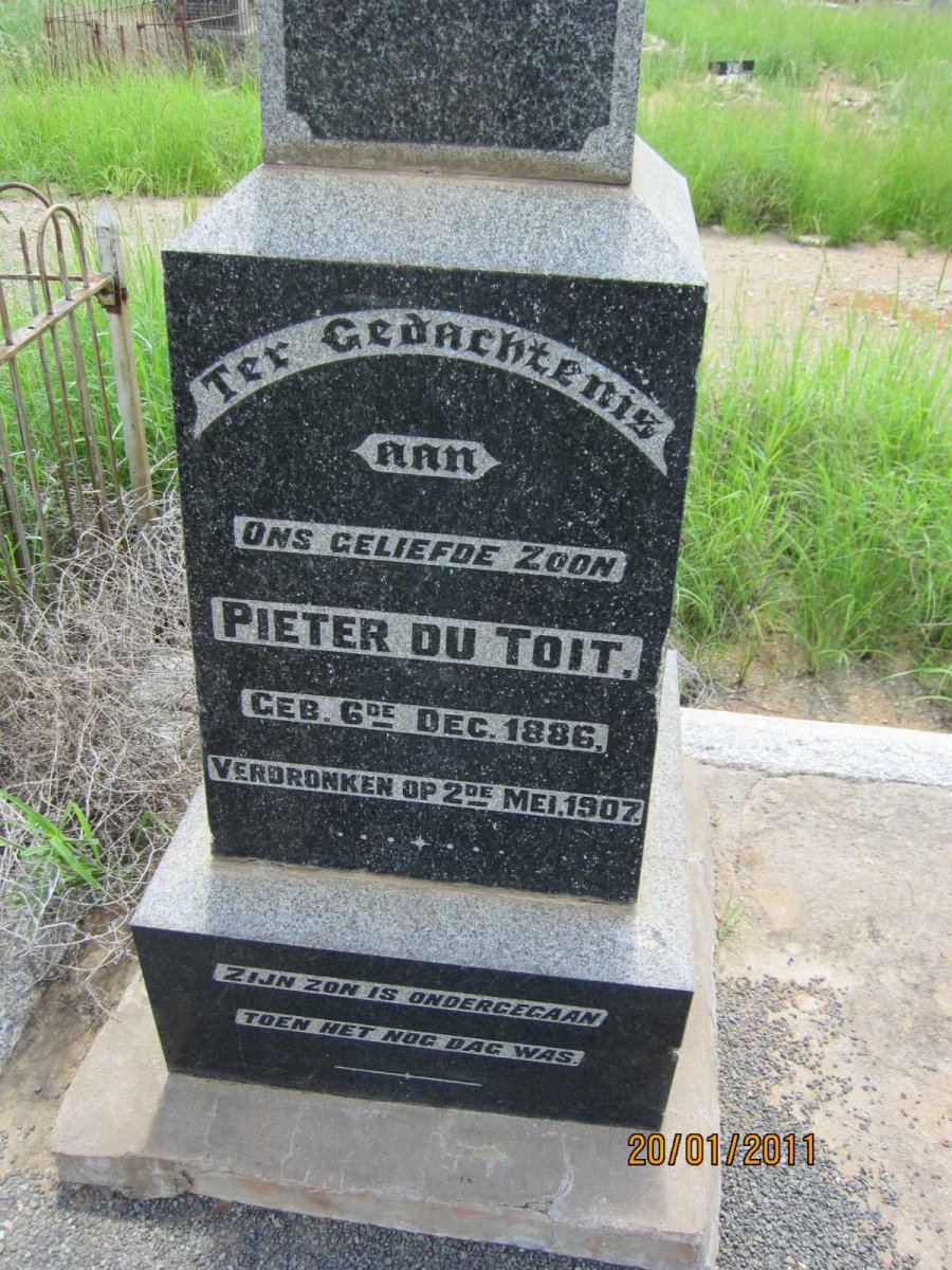 TOIT Pieter, du 1886-1907