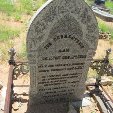 TOIT Petrus Johannes, du 1836-1912 &amp; B.C. du PLESSIS 1838-1907