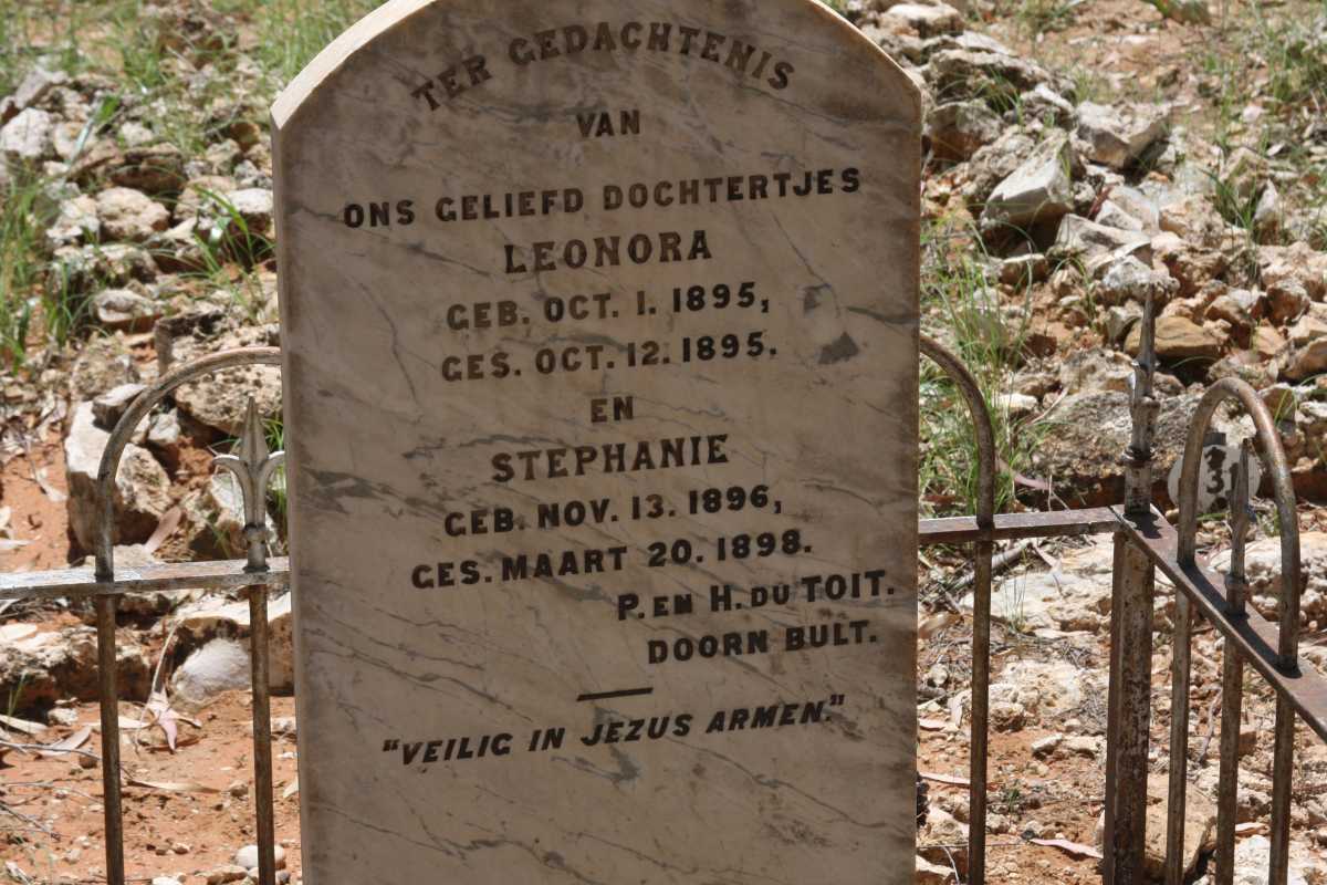TOIT Leonora, du 1895-1895 :: DU TOIT Stephanie 1896-1898