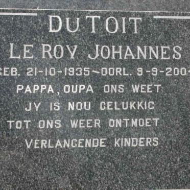 TOIT Le Roy Johannes, du 1935-2004